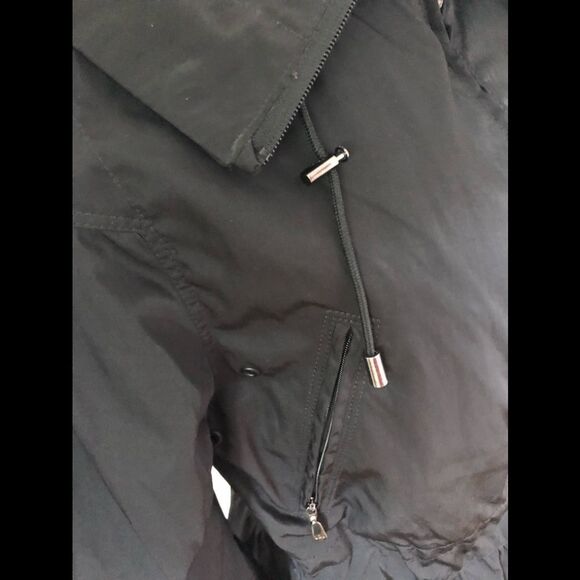 1 Madison Luxe Outerwear Jacket Black Nylon Blouson Sleeves Zip Up M - Picture 9 of 15